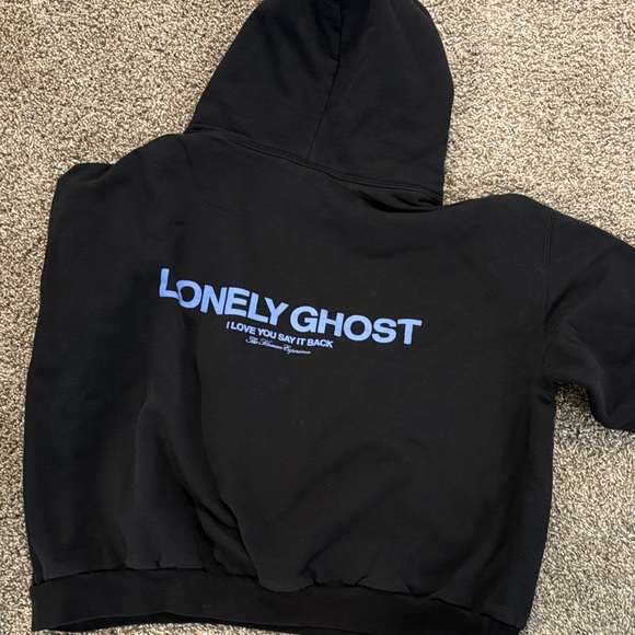 Lonely Ghost black hoodie 2X - Picture 3 of 3